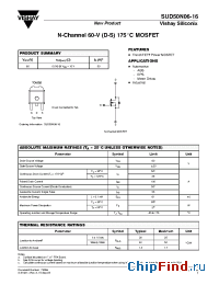 Datasheet SUD50N06-16 manufacturer Vishay