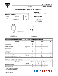 Datasheet SUD50P04-13L manufacturer Vishay