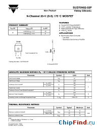 Datasheet SUD70N02-03P manufacturer Vishay
