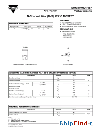 Datasheet SUM110N04-05H manufacturer Vishay