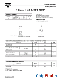 Datasheet SUM110N05-06L manufacturer Vishay