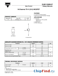 Datasheet SUM110N08-07 manufacturer Vishay
