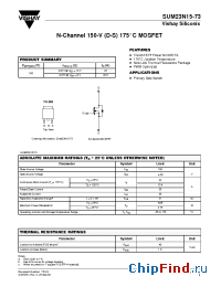 Datasheet SUM23N15-73 manufacturer Vishay
