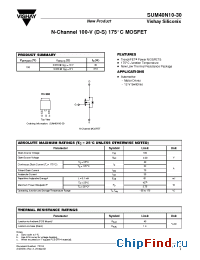 Datasheet SUM40N10-30 manufacturer Vishay