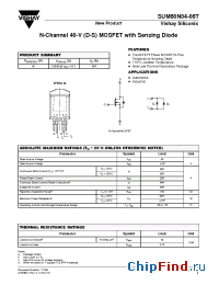Datasheet SUM60N04-06T manufacturer Vishay