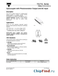 Datasheet TCLT1600 manufacturer Vishay