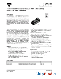 Datasheet TFDU5103-TR3 manufacturer Vishay