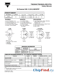 Datasheet TN2404KL-TR1 manufacturer Vishay
