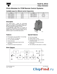 Datasheet TSOP1837RF3V manufacturer Vishay