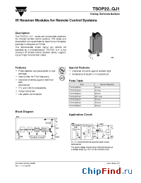 Datasheet TSOP2230QJ1 manufacturer Vishay