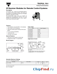 Datasheet TSOP2237YA1 manufacturer Vishay