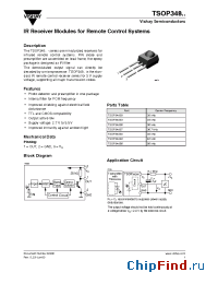 Datasheet TSOP34830 manufacturer Vishay