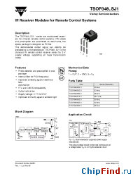 Datasheet TSOP34830SJ1 manufacturer Vishay