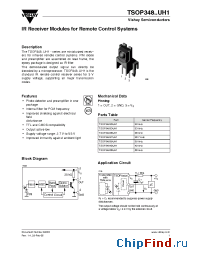 Datasheet TSOP34830UH1 manufacturer Vishay