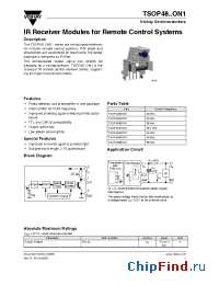 Datasheet TSOP4830ON1 manufacturer Vishay