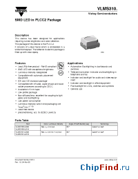 Datasheet VLMS3101-GS08 manufacturer Vishay