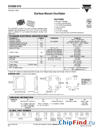 Datasheet XOSM-573BRE50ME4 manufacturer Vishay