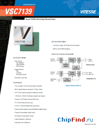 Datasheet VSC7139 manufacturer Vitesse