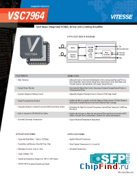 Datasheet VSC7964 manufacturer Vitesse