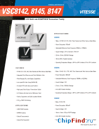 Datasheet VSC8145 manufacturer Vitesse