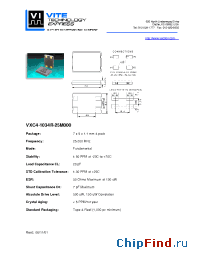 Datasheet VXC4-1034R-25M000 manufacturer Vitesse