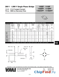 Datasheet 1106FF manufacturer Voltage Multipliers