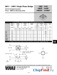 Datasheet 1402UF manufacturer Voltage Multipliers
