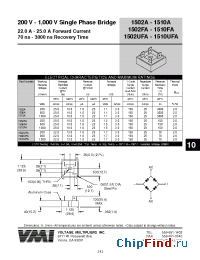 Datasheet 1502UFA manufacturer Voltage Multipliers