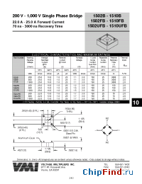 Datasheet 1506FB manufacturer Voltage Multipliers