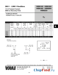 Datasheet 1N5614U manufacturer Voltage Multipliers