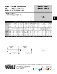 Datasheet 1N6838 manufacturer Voltage Multipliers