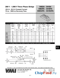Datasheet 3402FA manufacturer Voltage Multipliers