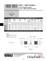 Datasheet D90U06 manufacturer Voltage Multipliers
