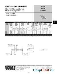 Datasheet K100F manufacturer Voltage Multipliers