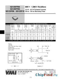Datasheet SD125U08 manufacturer Voltage Multipliers