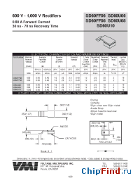 Datasheet SD60FF06 manufacturer Voltage Multipliers