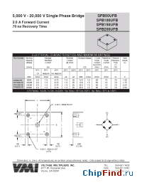 Datasheet SPB200UFB manufacturer Voltage Multipliers