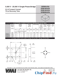 Datasheet SPB50UFA manufacturer Voltage Multipliers