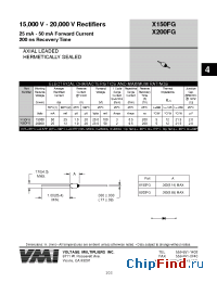Datasheet X200FG manufacturer Voltage Multipliers
