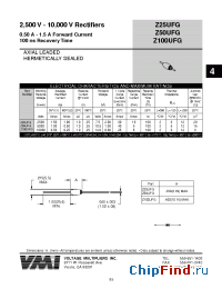 Datasheet Z100UFG manufacturer Voltage Multipliers