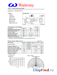 Datasheet W05344YSC-W manufacturer Waitrony