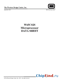 Datasheet W65C02S-10 manufacturer WDC