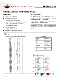 Datasheet EDI9F416512C manufacturer WEDC