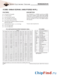 Datasheet W3DG6464V10D1 manufacturer WEDC