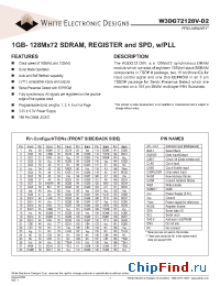 Datasheet W3DG72128V10D2 manufacturer WEDC