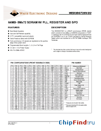 Datasheet WED3DG728V-D2 manufacturer WEDC