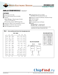 Datasheet WS256K32-25HMA manufacturer WEDC