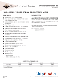 Datasheet WV3HG128M72AER403D6MG manufacturer WEDC