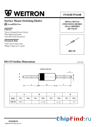 Datasheet 1N4448 manufacturer Weitron