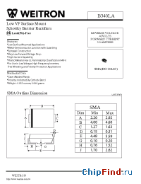 Datasheet B340LA manufacturer Weitron